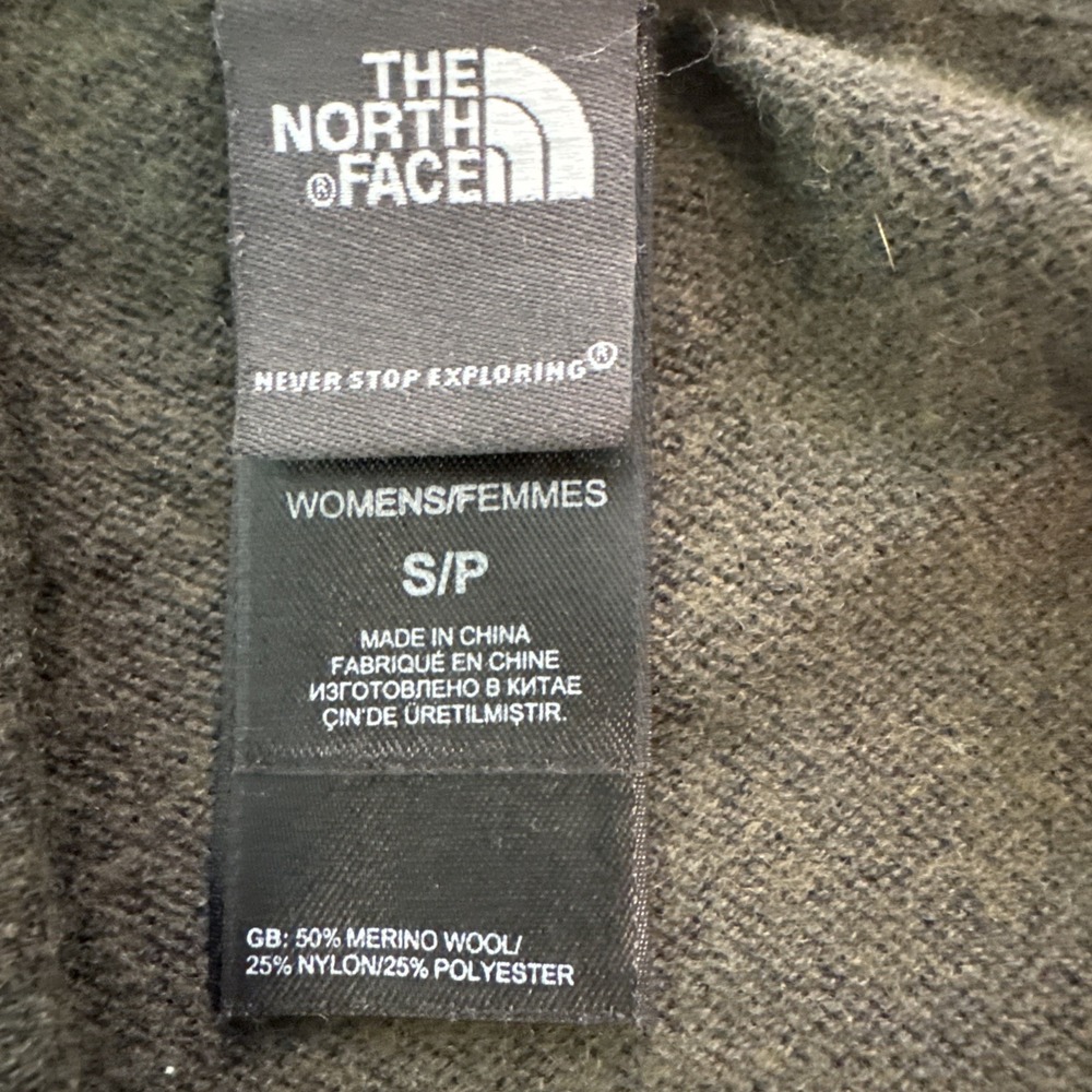 The North Face Cardigan Women S Merino Wool Blend Knit Button V-Neck Olive Green - Picture 5 of 6